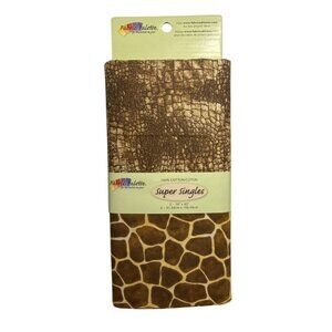 Brown Giraffe & Reptile Fabric Palette Super Singles 100% Cotton 1 Yard Each
